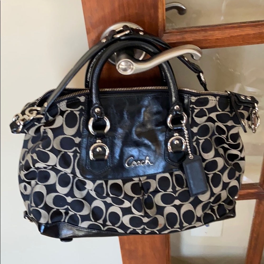 Coach cloth shoulder purse
